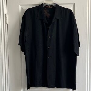Black Tommy Bahama Black L Silk Button down short sleeve shirt